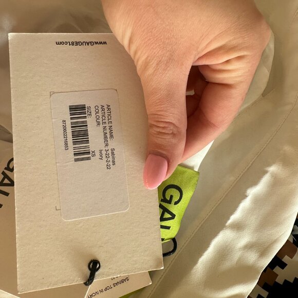 NWT Gauge81 Sabinas Silk Wrap Shirt In Ivory Sz XS Back Closure High-Low Hem - Picture 6 of 13